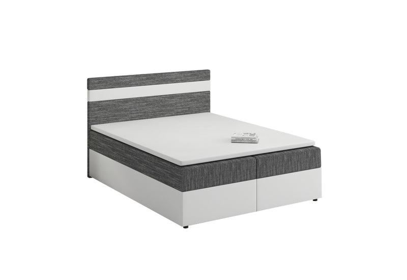 Čalúnená posteľ boxspring MODELA + topper, 140x200, kornet 02/dolaro 511 -  - 0