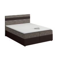 Čalúnená posteľ boxspring MODELA + topper, 140x200, kornet 04/dolaro 33 -  - 0