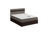 Čalúnená posteľ boxspring MODELA + topper, 140x200, kornet 04/dolaro 33 -  - 0