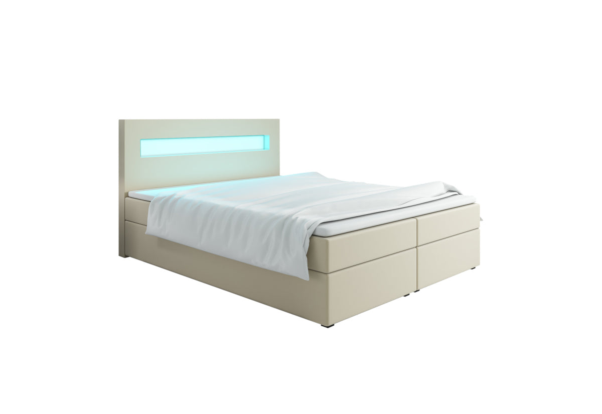 Čalúnená posteľ boxspring LIZA, 140x200, soft 33 -  - 0