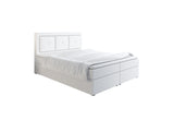 Čalúnená posteľ boxspring LENZA, 140x200, soft 17 -  - 0