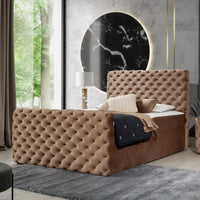 Čalúnená posteľ boxspring CAMEL, 120x200, riviera 24 -  - 0