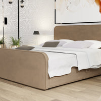 Čalúnená posteľ boxspring NIKO, 120x200, opera taupe -  - 0