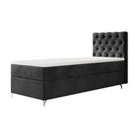 Čalúnená posteľ boxspring FESTER, 80x200, Monolith 97, ľavá -  - 0