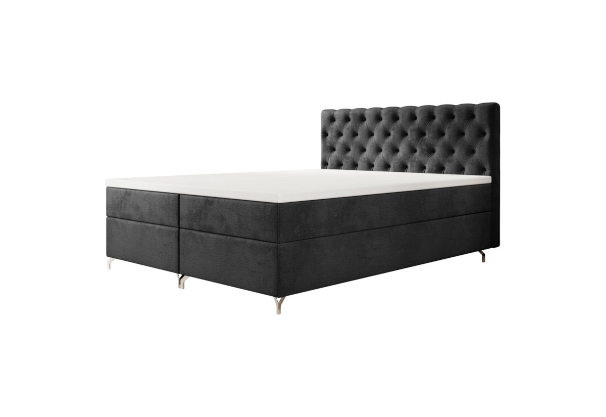 Čalúnená posteľ boxspring FESTER 2, 140x200, Monolith 97 -  - 0