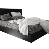 Čalúnená posteľ boxspring ELONA, 140x200, flowes 83/sioux čierna -  - 0