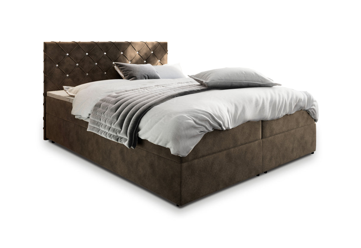 Čalúnená posteľ boxspring IRANA, 140x200,  magic velvet 2205 -  - 0