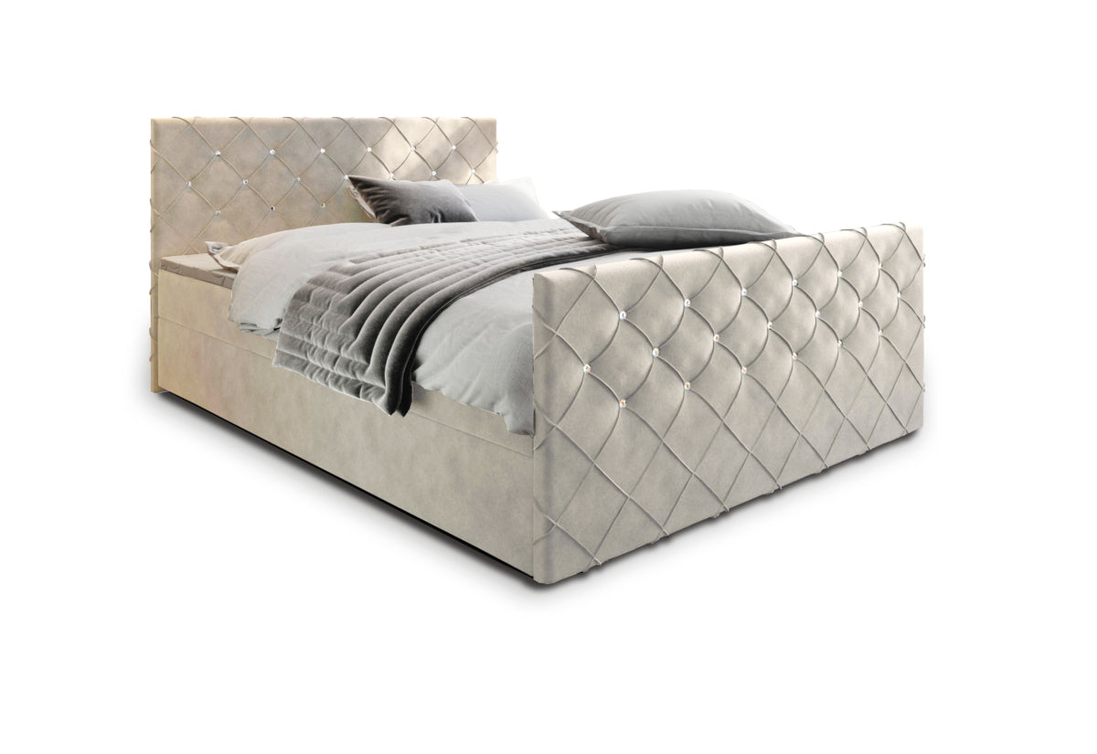 Čalúnená posteľ boxspring MINDY, 140x200,  magic velvet 2250 -  - 0