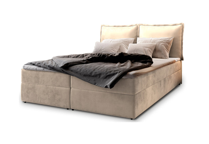 Čalúnená posteľ boxspring LINTO, 140x200, monolith 02 -  - 0