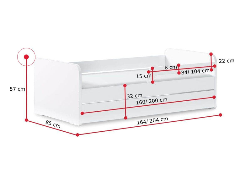 Detská posteľ DULA - ROZMEROVKA - 1